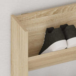 Wall Shoe Cabinet Sonoma Oak 80x18x90 cm Engineered Wood - Bargainia.com - 