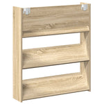 Wall Shoe Cabinet Sonoma Oak 80x18x90 cm Engineered Wood - Bargainia.com - 