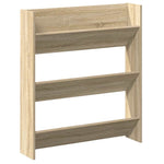 Wall Shoe Cabinet Sonoma Oak 80x18x90 cm Engineered Wood - Bargainia.com - 