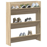 Wall Shoe Cabinet Sonoma Oak 80x18x90 cm Engineered Wood - Bargainia.com - 