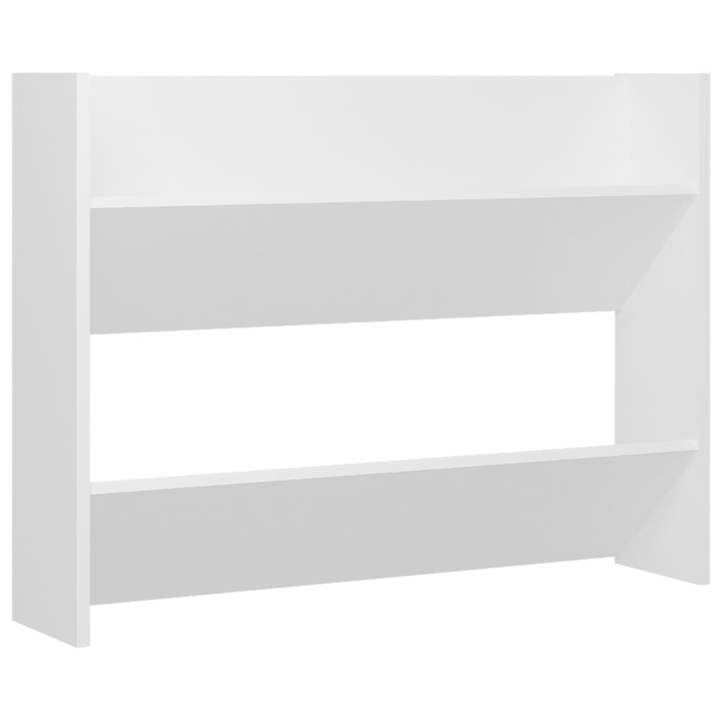 Wall Shoe Cabinet White 80x18x60 cm Engineered Wood - Bargainia.com - 