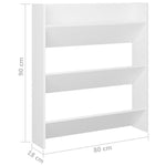 Wall Shoe Cabinet White 80x18x90 cm Engineered Wood - Bargainia.com - 