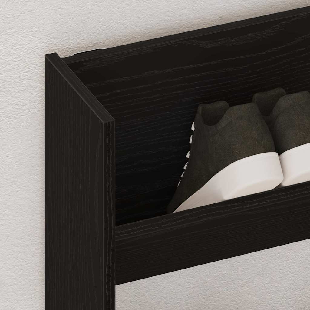 Wall Shoe Cabinet with Shelf Other Black oak Engineered wood - Bargainia.com - 