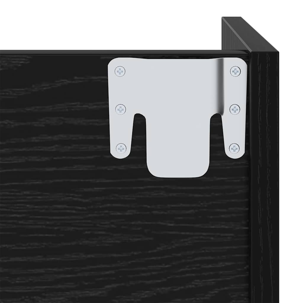 Wall Shoe Cabinet with Shelf Other Black oak Engineered wood - Bargainia.com - 