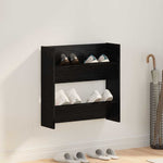 Wall Shoe Cabinet with Shelf Other Black oak Engineered wood - Bargainia.com - 
