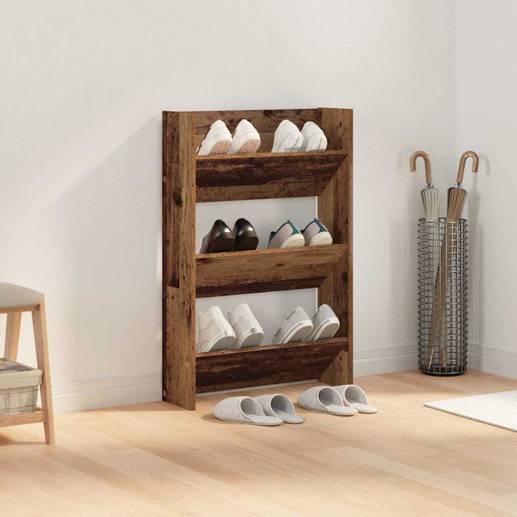 Wall Shoe Cabinet with Shelf Other Old wood Engineered wood - Bargainia.com - 