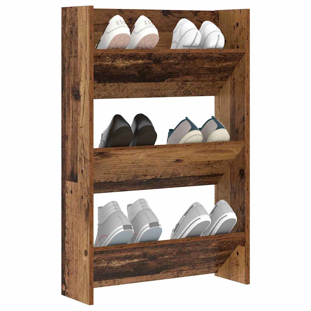Wall Shoe Cabinet with Shelf Other Old wood Engineered wood - Bargainia.com - 
