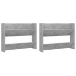 Wall Shoe Cabinets 2 pcs Concrete Grey 80x18x60 cm Engineered Wood - Bargainia.com - 