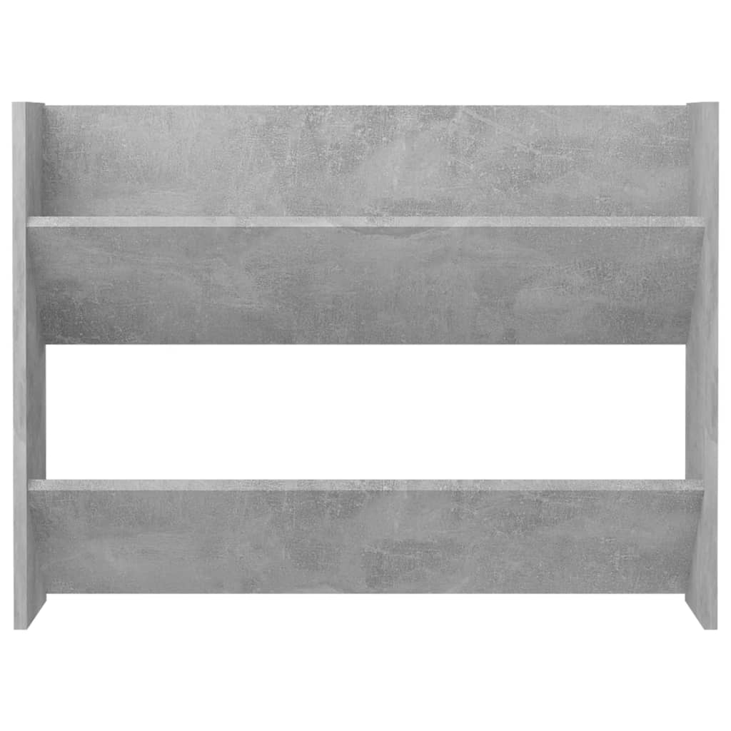 Wall Shoe Cabinets 2 pcs Concrete Grey 80x18x60 cm Engineered Wood - Bargainia.com - 