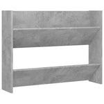 Wall Shoe Cabinets 2 pcs Concrete Grey 80x18x60 cm Engineered Wood - Bargainia.com - 