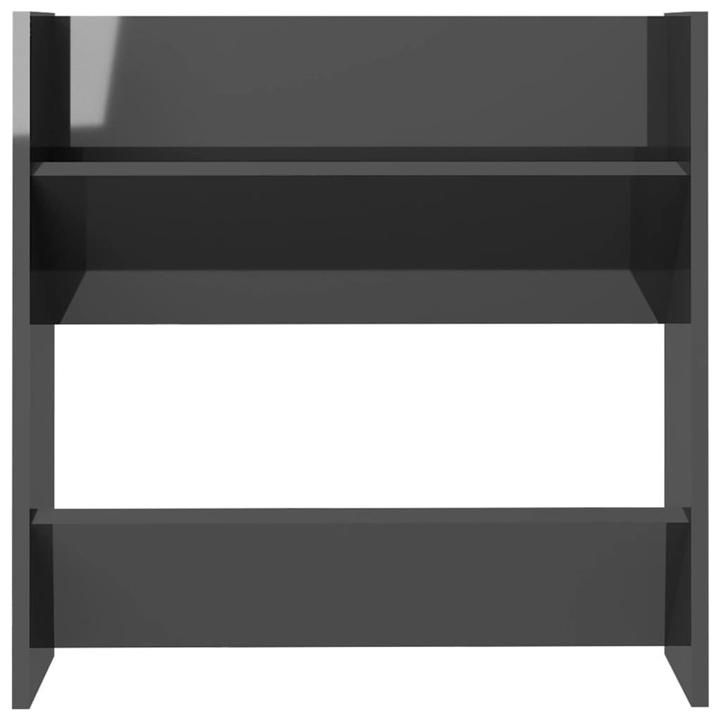 Wall Shoe Cabinets 2 pcs High Gloss Grey 60x18x60 cm Engineered Wood - Bargainia.com - 