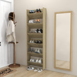 Wall Shoe Cabinets 2 pcs Sonoma Oak 60x18x90 cm Engineered Wood - Bargainia.com - 