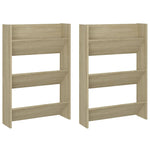 Wall Shoe Cabinets 2 pcs Sonoma Oak 60x18x90 cm Engineered Wood - Bargainia.com - 