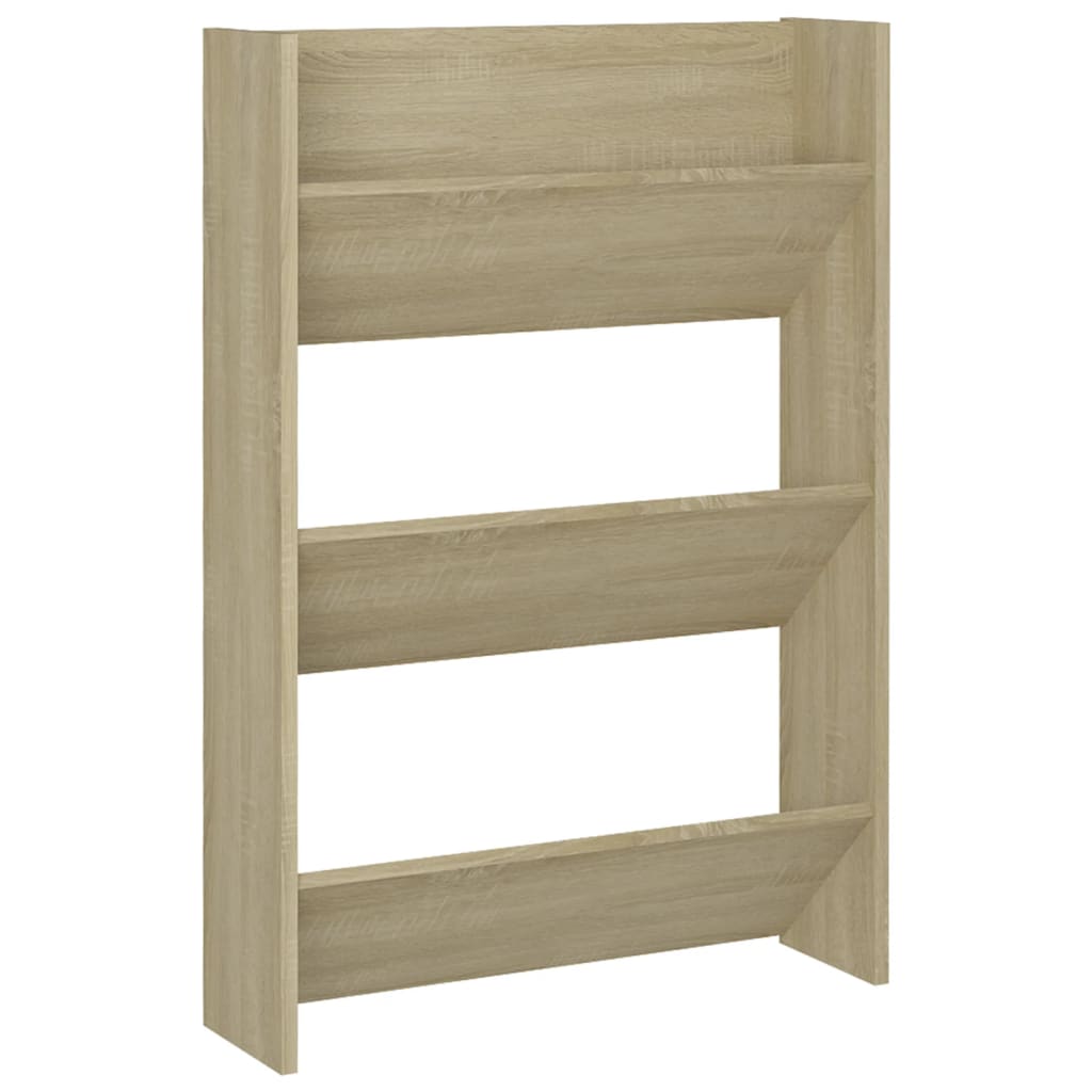 Wall Shoe Cabinets 2 pcs Sonoma Oak 60x18x90 cm Engineered Wood - Bargainia.com - 