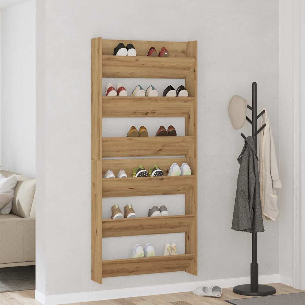 Wall Shoe Cabinets with Shelf Other Artisan oak Engineered wood - Bargainia.com - 