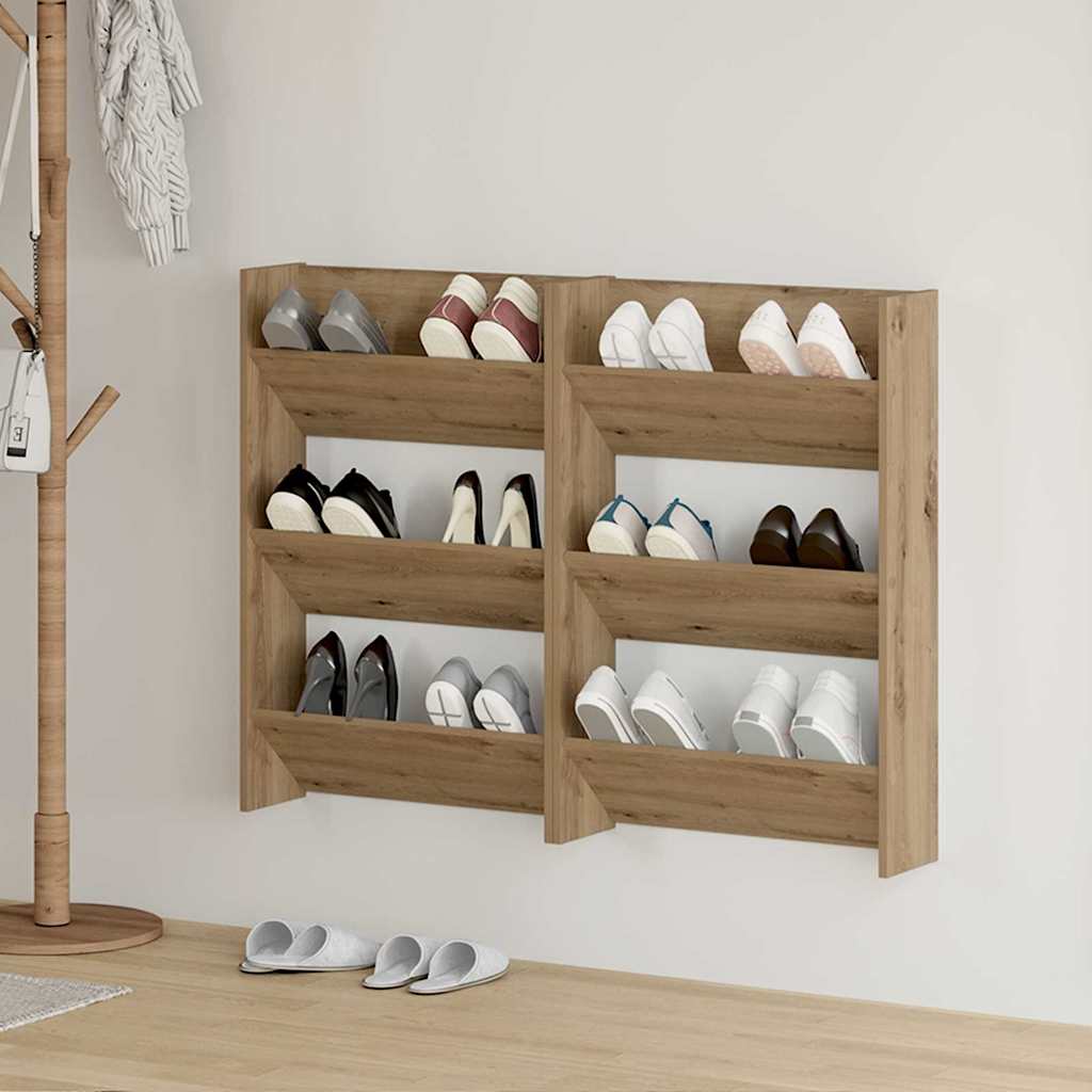 Wall Shoe Cabinets with Shelf Other Artisan oak Engineered wood - Bargainia.com - 
