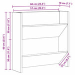 Wall Shoe Cabinets with Shelf Other Black oak Engineered wood - Bargainia.com - 