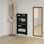 Wall Shoe Cabinets with Shelf Other Black oak Engineered wood - Bargainia.com - 