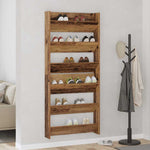 Wall Shoe Cabinets with Shelf Other Old wood Engineered wood - Bargainia.com - 