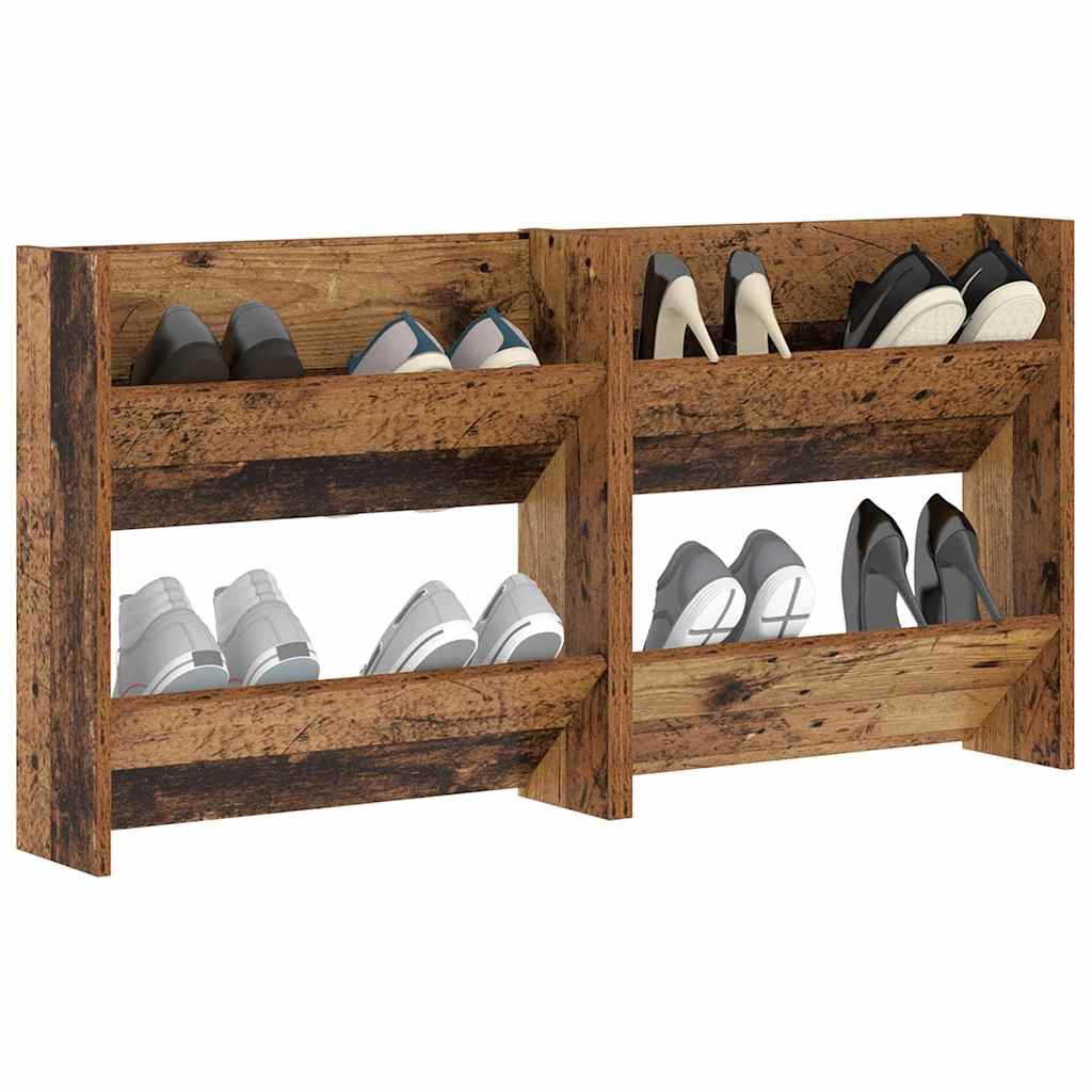 Wall Shoe Cabinets with Shelf Other Old wood Engineered wood - Bargainia.com - 