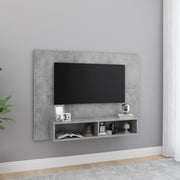 Wall TV Cabinet Concrete Grey 120x23.5x90 cm Engineered Wood - Bargainia.com - 8720286606131 - 808273