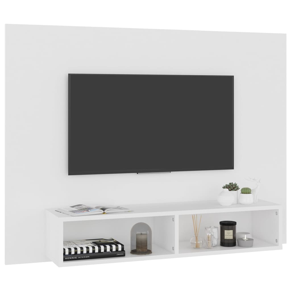 Wall TV Cabinet White 120x23.5x90 cm Engineered Wood - Bargainia.com - 8720286606094 - 808269