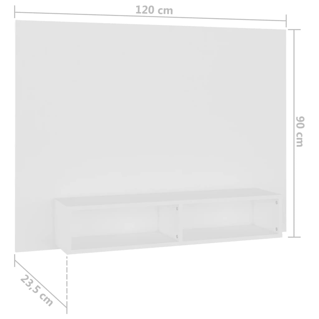 Wall TV Cabinet White 120x23.5x90 cm Engineered Wood - Bargainia.com - 8720286606094 - 808269