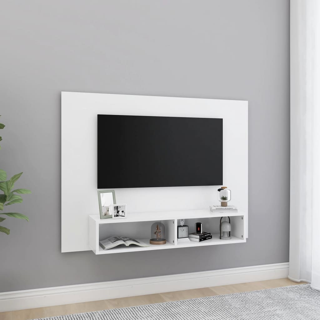 Wall TV Cabinet White 120x23.5x90 cm Engineered Wood - Bargainia.com - 8720286606094 - 808269