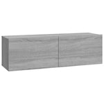 Wall TV Cabinets 2 pcs Grey Sonoma 100x30x30 cm Engineered Wood - Bargainia.com - 