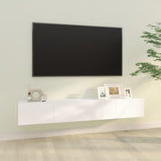 Wall TV Cabinets 2 pcs White 100x30x30 cm Engineered Wood - Bargainia.com - 8720287078227 - 804544