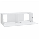 Wall TV Cabinets 2 pcs White 100x30x30 cm Engineered Wood - Bargainia.com - 