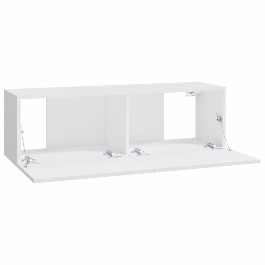 Wall TV Cabinets 2 pcs White 100x30x30 cm Engineered Wood - Bargainia.com - 