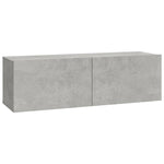 Wall TV Cabinets 4 pcs Concrete Grey 100x30x30 cm - Bargainia.com - 