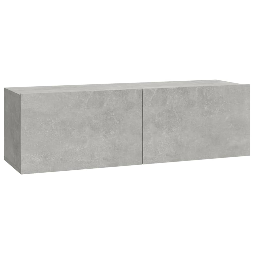 Wall TV Cabinets 4 pcs Concrete Grey 100x30x30 cm - Bargainia.com - 