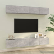 Wall TV Cabinets 4 pcs Concrete Grey 100x30x30 cm - Bargainia.com - 8720287103394 - 3114193