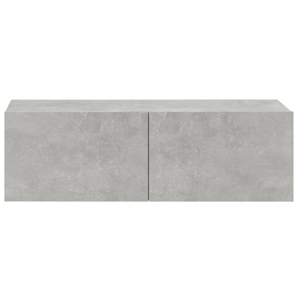 Wall TV Cabinets 4 pcs Concrete Grey 100x30x30 cm - Bargainia.com - 