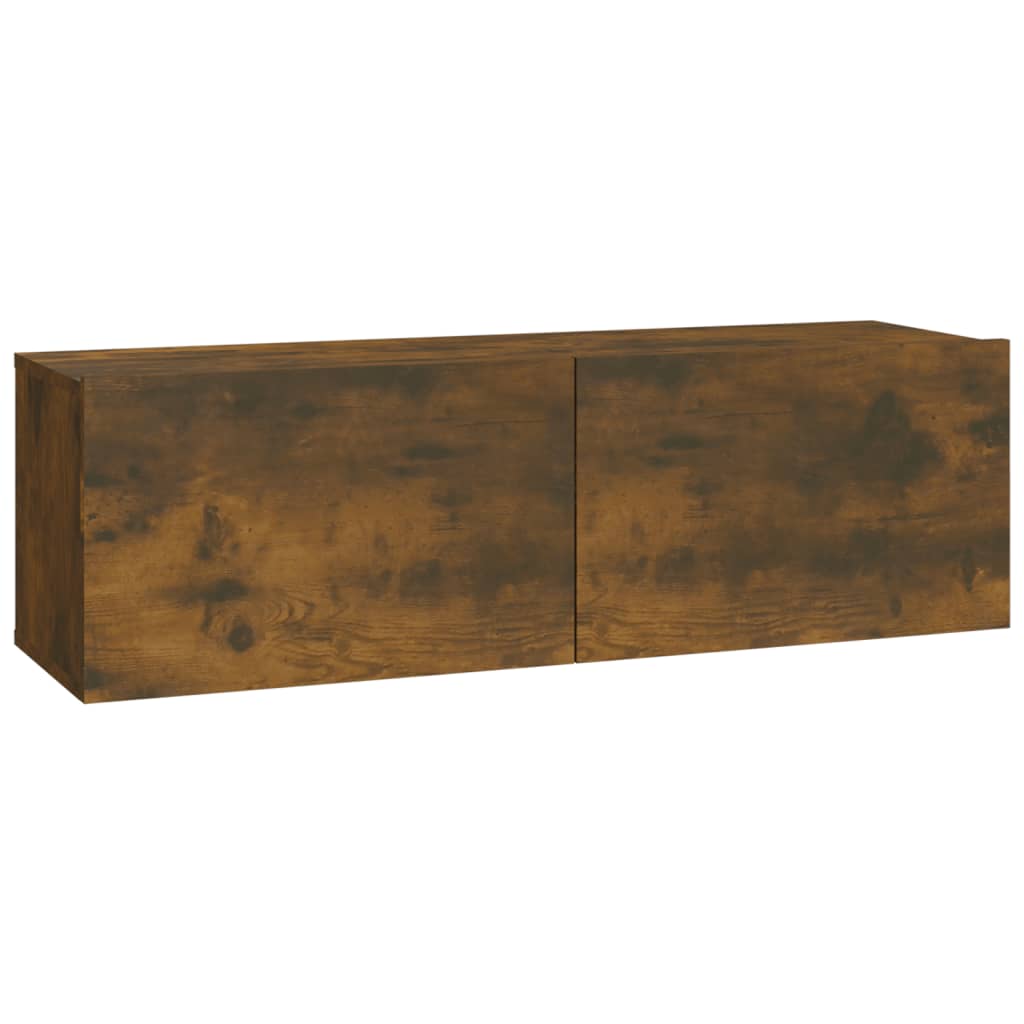 Wall TV Cabinets 4 pcs Smoked Oak 100x30x30 cm - Bargainia.com - 8720287103417 - 3114195