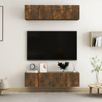 Wall TV Cabinets 4 pcs Smoked Oak 60x30x30 cm Engineered Wood - Bargainia.com - 