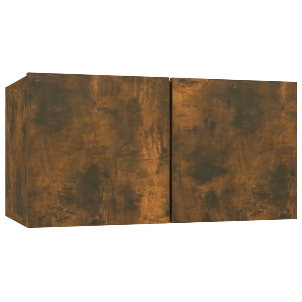 Wall TV Cabinets 4 pcs Smoked Oak 60x30x30 cm Engineered Wood - Bargainia.com - 8720287157298 - 3120203