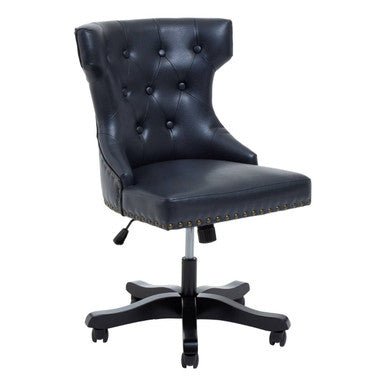 Walson Black Leather Effect Home Office Chair - Bargainia.com - 5018705536798