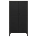 Wardrobe Black 90x50x180 cm Steel - Bargainia.com - 