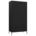 Wardrobe Black 90x50x180 cm Steel - Bargainia.com - 