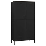 Wardrobe Black 90x50x180 cm Steel - Bargainia.com - 