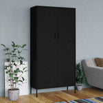 Wardrobe Black 90x50x180 cm Steel - Bargainia.com - 