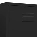 Wardrobe Black 90x50x180 cm Steel - Bargainia.com - 