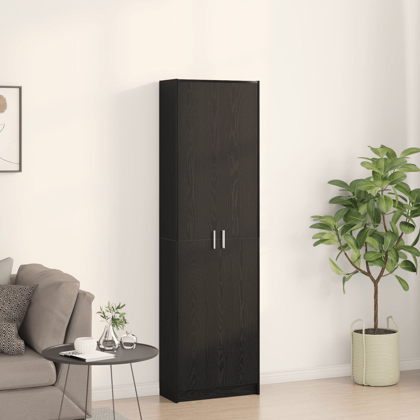 Wardrobe Black Oak 55x25x189 cm Engineered Wood - Bargainia.com - 8721158861726 - 3334009