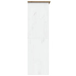 Wardrobe BODO White and Brown 151.5x52x176.5cm Solid Wood Pine - Bargainia.com - 