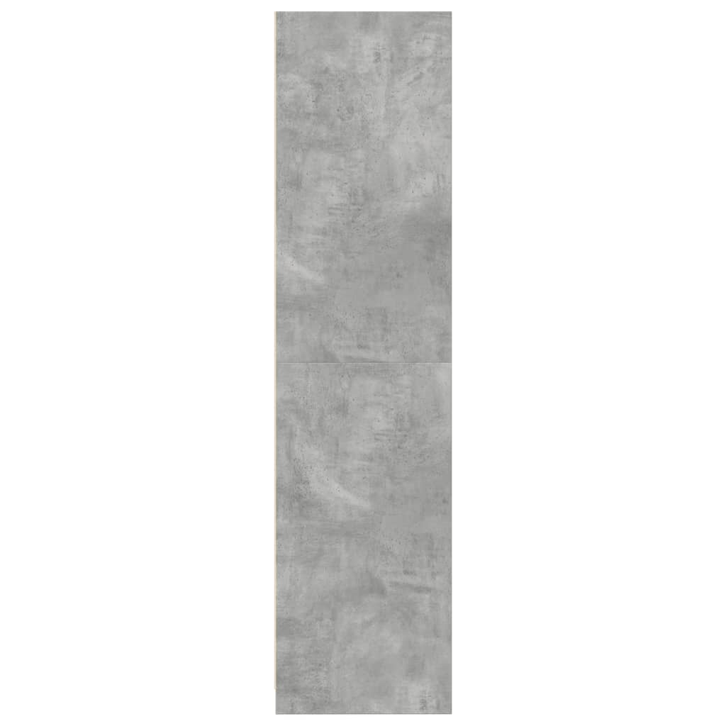 Wardrobe Concrete Grey 100x50x200 cm Engineered Wood - Bargainia.com - 