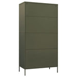 Wardrobe Olive Green 90x50x180 cm Steel - Bargainia.com - 