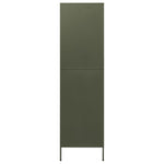 Wardrobe Olive Green 90x50x180 cm Steel - Bargainia.com - 